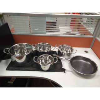 Bộ Nồi chảo 3 đáy cao cấp dùng bếp từ