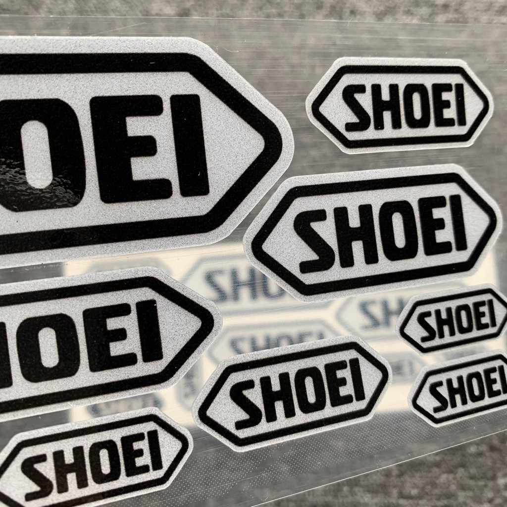 Đề Can Phản Quang Hình SHOEI Trang Trí Mũ Bảo Hiểm