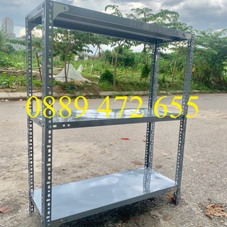 kệ sắt v lỗ 3 tầng cao 1m2