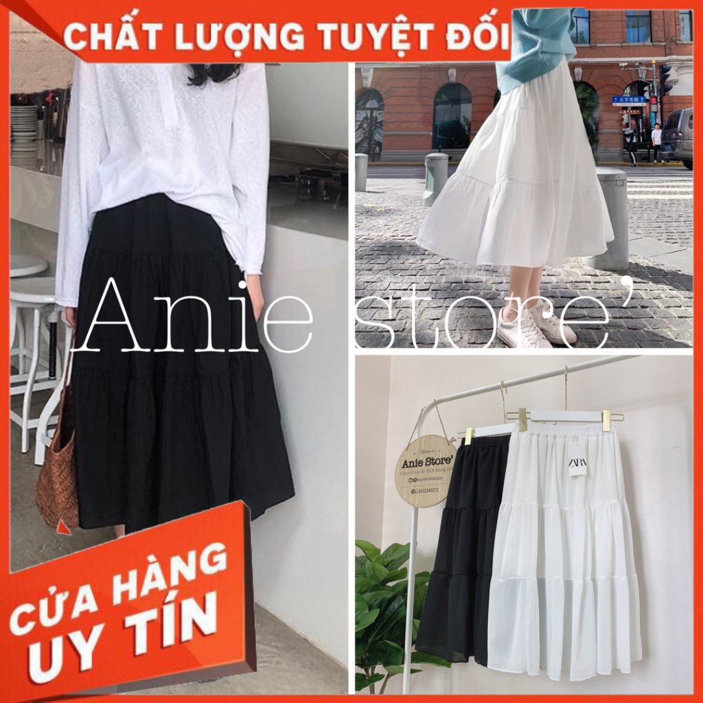 Chân Váy Nữ 🦋 Chân váy Vintage 2 lớp Siêu Xinh 2 màu 🦋 47 | BigBuy360 - bigbuy360.vn