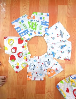 Set 10 Quần đùi cotton giấy cho bé