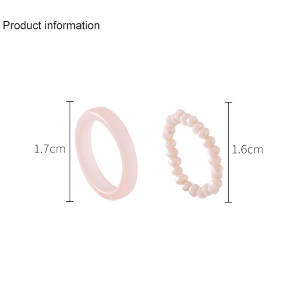 Set 2 Nhẫn Đính Hạt Phong Cách Vintage Dành Cho Nữ