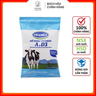 Combo 10 gói sữa Vinamilk 💖𝐅𝐑𝐄𝐄𝐒𝐇𝐈𝐏💖 bịch 220ml các vị HSD 2021