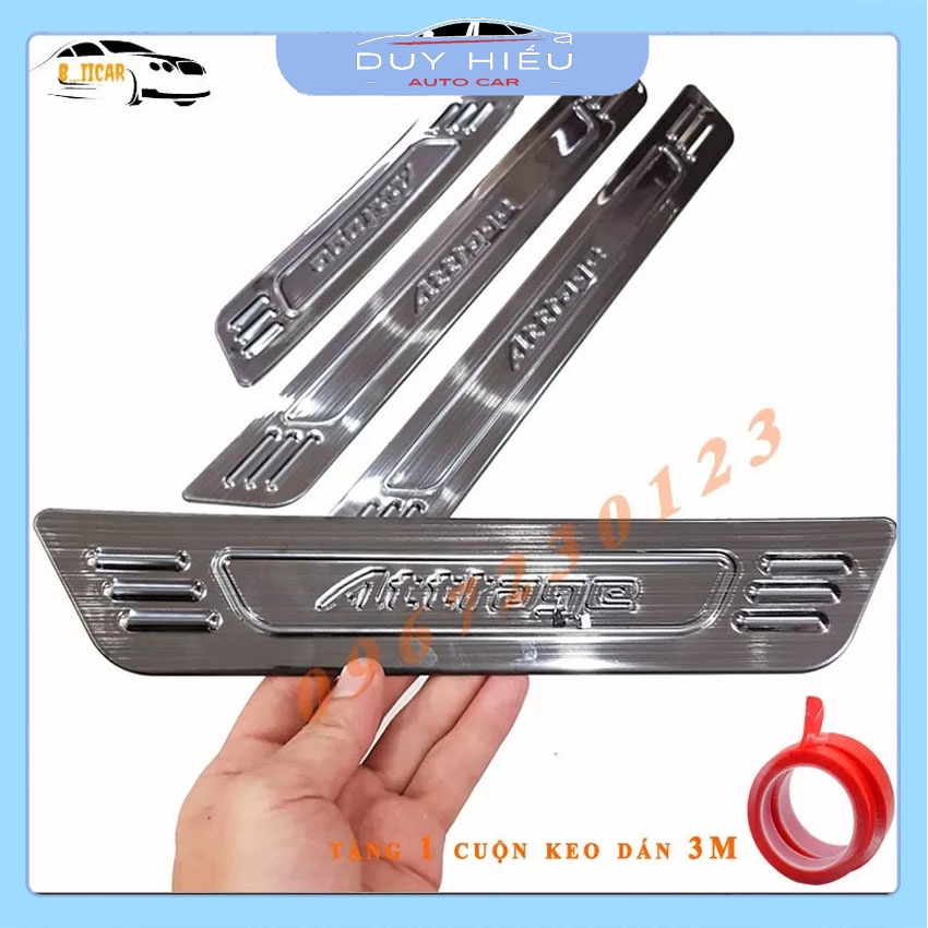 Ốp bậc cửa MItsubishi Attrage 2016-2021 bộ đủ 8 món full xe