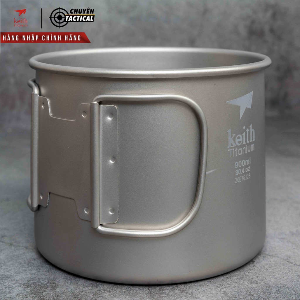 Ca Titanium 900ml 1 Lớp Đun Nấu Kèm Nắp Keith Ti3209