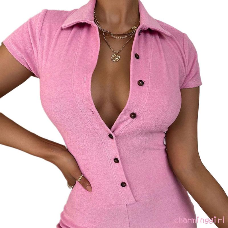 Jumpsuit Cài Nút Dáng Năng Động