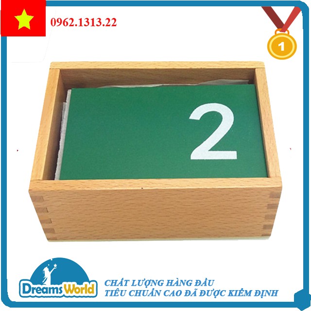 Montessori - Số giấy nhám với hộp