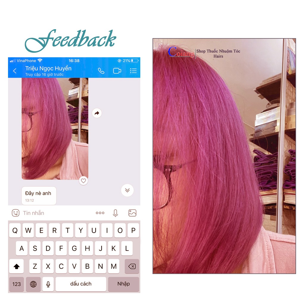 Thuốc nhuộm tóc màu HOT PINK - Hồng Neon Chenglovehair, Chenglovehairs