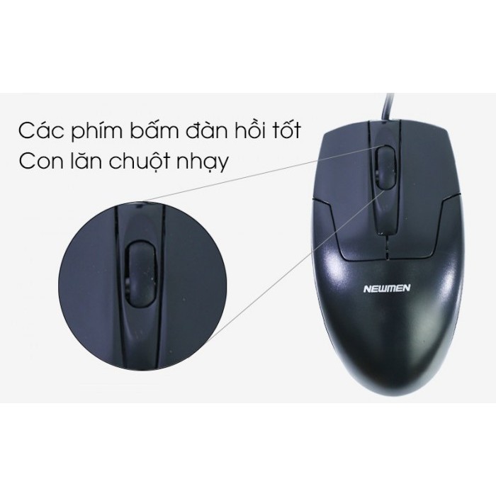 Chuột máy tính Newmen M180/190 (Đen)