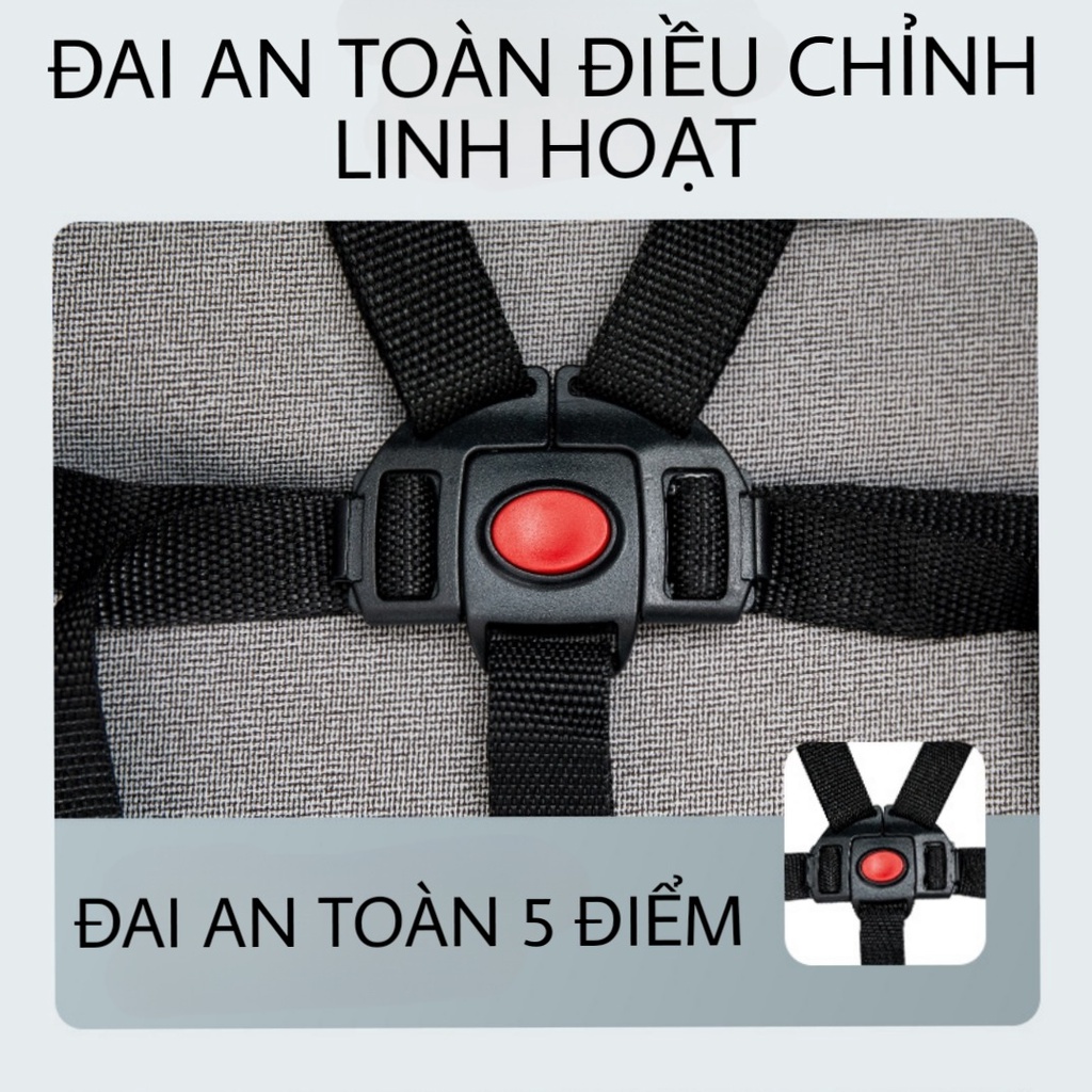 Xe đẩy cho bé gấp gọn, siêu nhẹ. Xe đẩy em bé 3 tư thế: ngồi, ngả, nằm kèm đệm ngồi, lót chống thấm, màn chống côn trùng