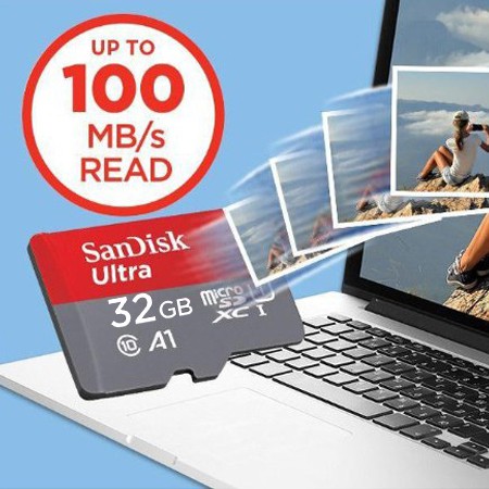 Thẻ nhớ Sandisk 64GB 32GB chuyên dụng cho điện thoại, máy ảnh - Thẻ nhớ micro SD tốc độ 100MB/s | BH 5 Năm