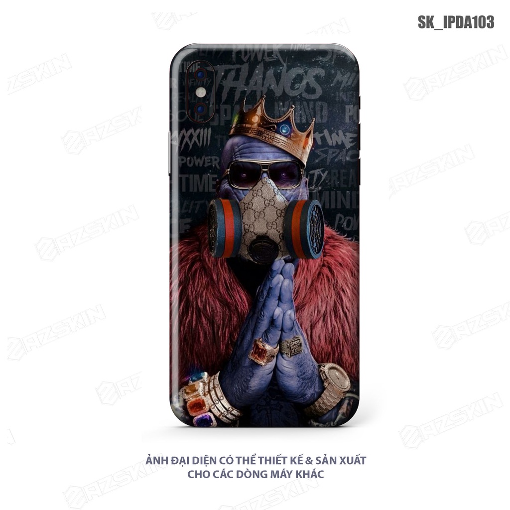Miếng Dán Skin Thanos Độc Lạ IPhone 7 - 14 Pro Max |SK_IPDA103| In Hình Sắc Nét, Film Chính Hãng, Khuôn Cắt CNC Dễ Dán