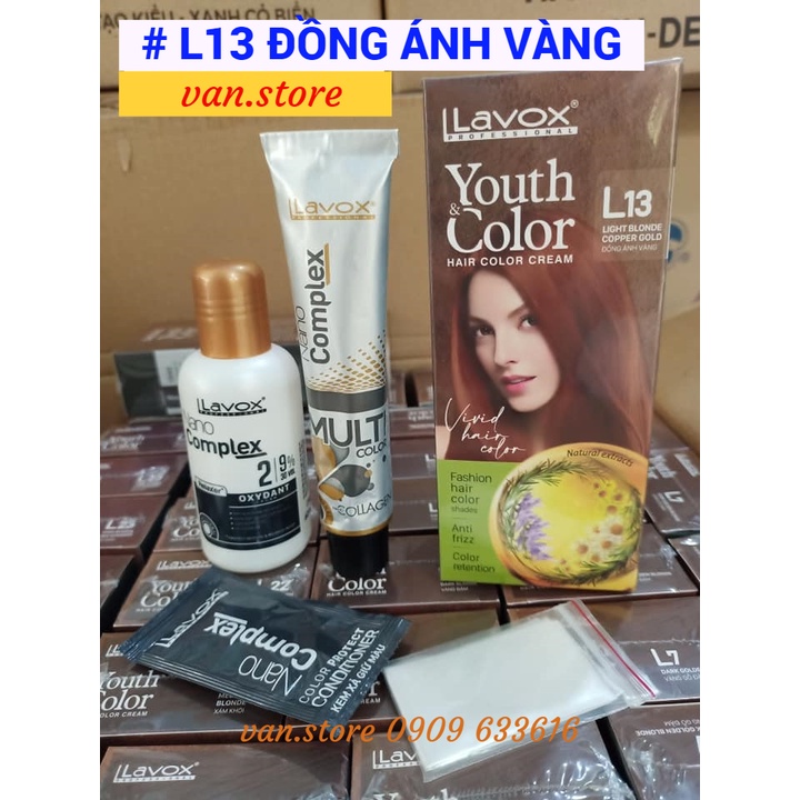 Nhuộm Màu Thời Trang Lavox  💖 Kèm Chai Oxy Trợ Nhuộm + Dầu Xả Giữ Màu Tóc + Găng Tay💖