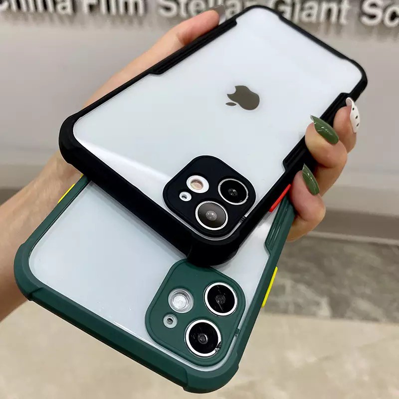 Ốp điện thoại trong suốt chống sốc kiểu dáng thời trang cho IPHONE 12 mini 11 Pro Max 7 8 Plus SE 2020 X XS XR