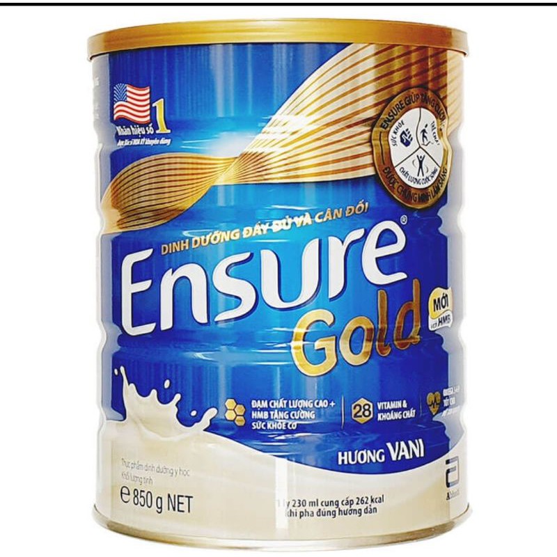 Sữa Ensure Gold HMB Mới 850g (dành cho người lớn)
