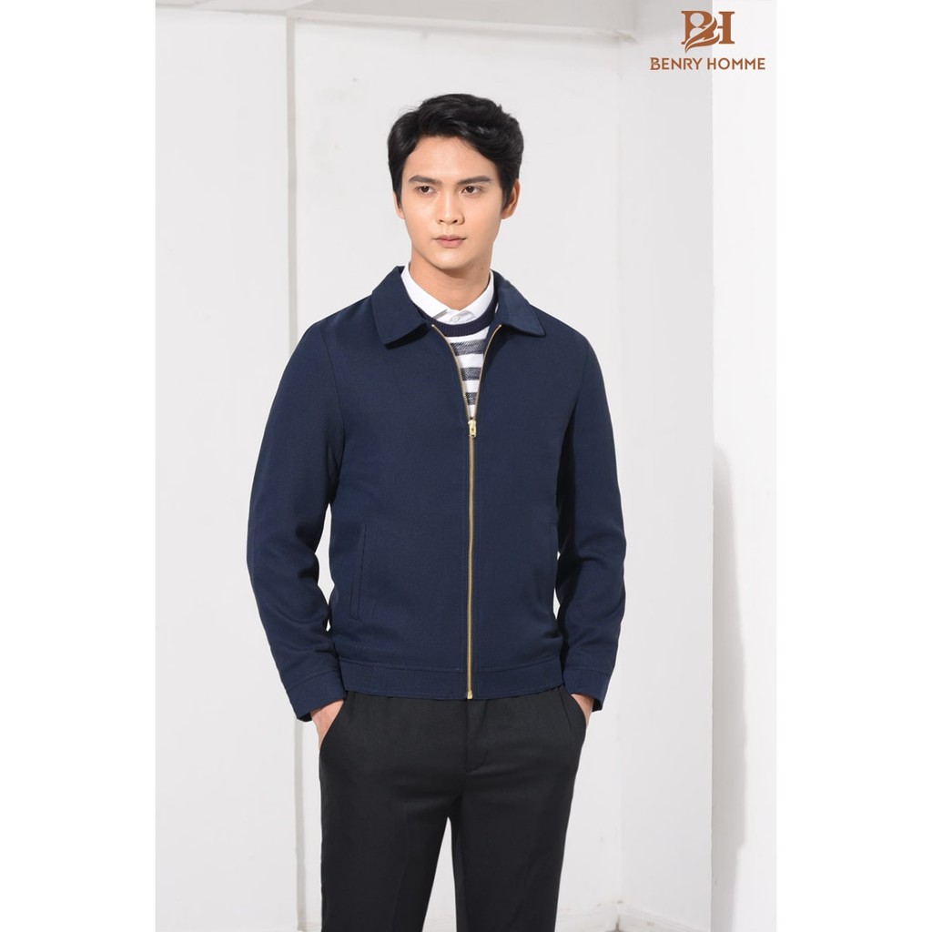 Áo khoác nam Benry, chất liệu vải tuytsi pha lông cừu, Dáng áo slim fit mặc thanh lịch, trẻ trung mã 1859NV-Benryhomme