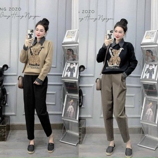 Quần baggy bigsize dạ tăm cao cấp 60-90kg cho bàng chubby