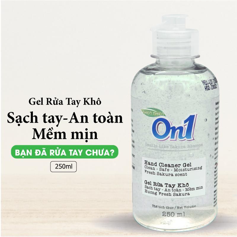 COMBO Gel rửa tay khô sạch khuẩn On1 250ml hương Fresh Sakura (3 chai x 250ml)