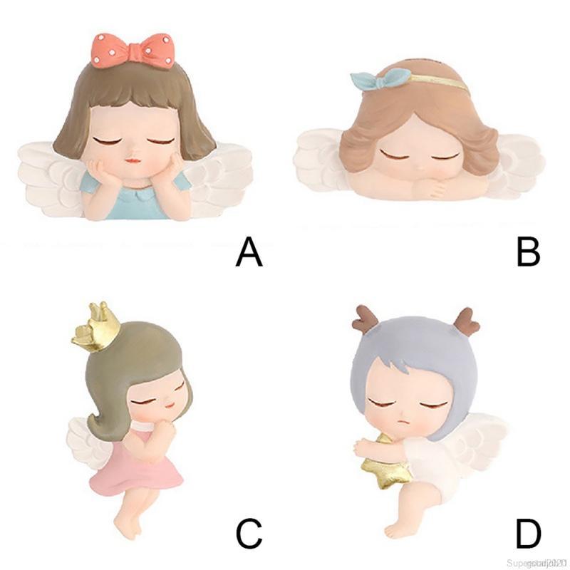 Nhãn dán nhựa resin trang trí kiểu thiên thần 3D dễ thương cho công tắc điện