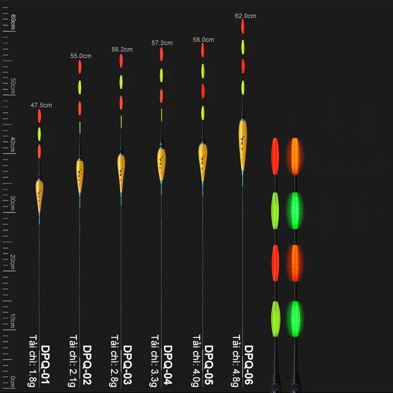 Phao săn hàng ngày đêm hố đấu Quyền năng, phao câu đơn câu đài săn cá, chất liệu nanomet mã DPQ