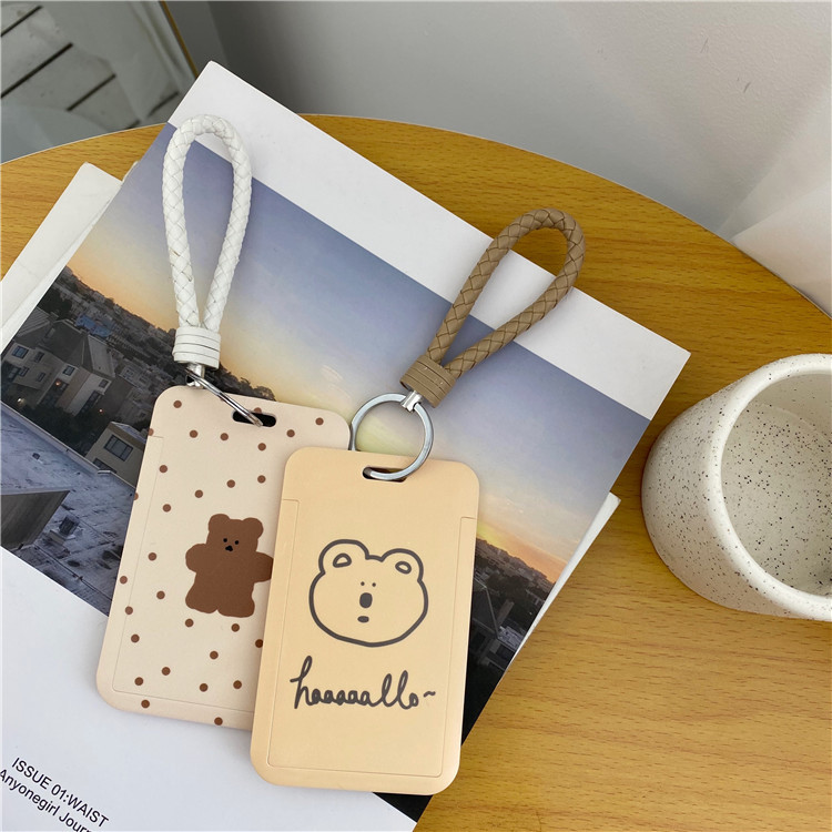Ví Đựng Thẻ Họa Tiết Gấu Hoạt Hình Dễ Thương Cho Nữ Giá Đỡ