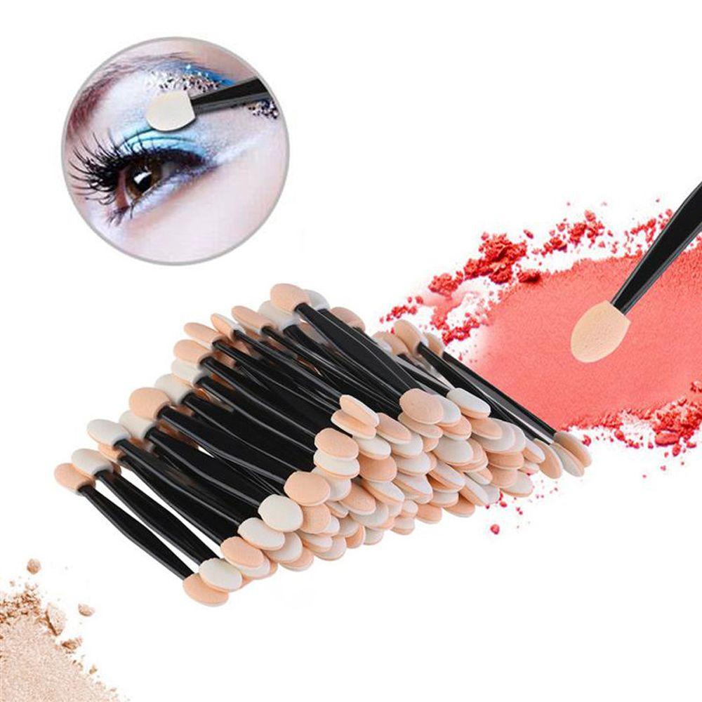 Set 50 Cọ Trang Điểm Mắt Hai Đầu Bằng Nylon An Toàn Cho Sức Khỏe