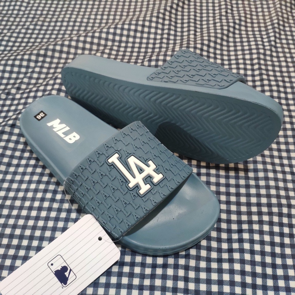 Dép MLB LA  nam nữ cao cấp, dép quai ngang nam nữ siêu nhẹ, đế cao cực êm 35_40
