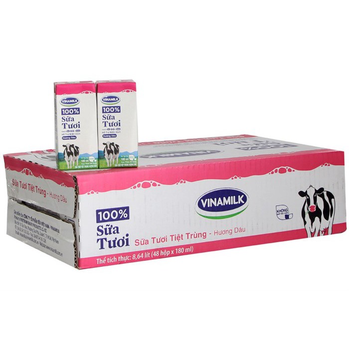 Combo Lốc 4 Hộp Sữa tươi tiệt trùng Vinamilk 180ml