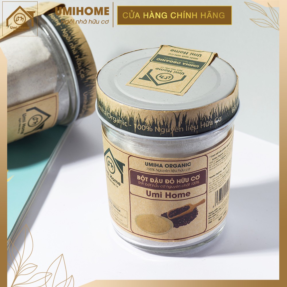 Bột Đậu Đỏ đắp mặt hữu cơ UMIHOME nguyên chất | Red Bean Powder 100% Organic 135G