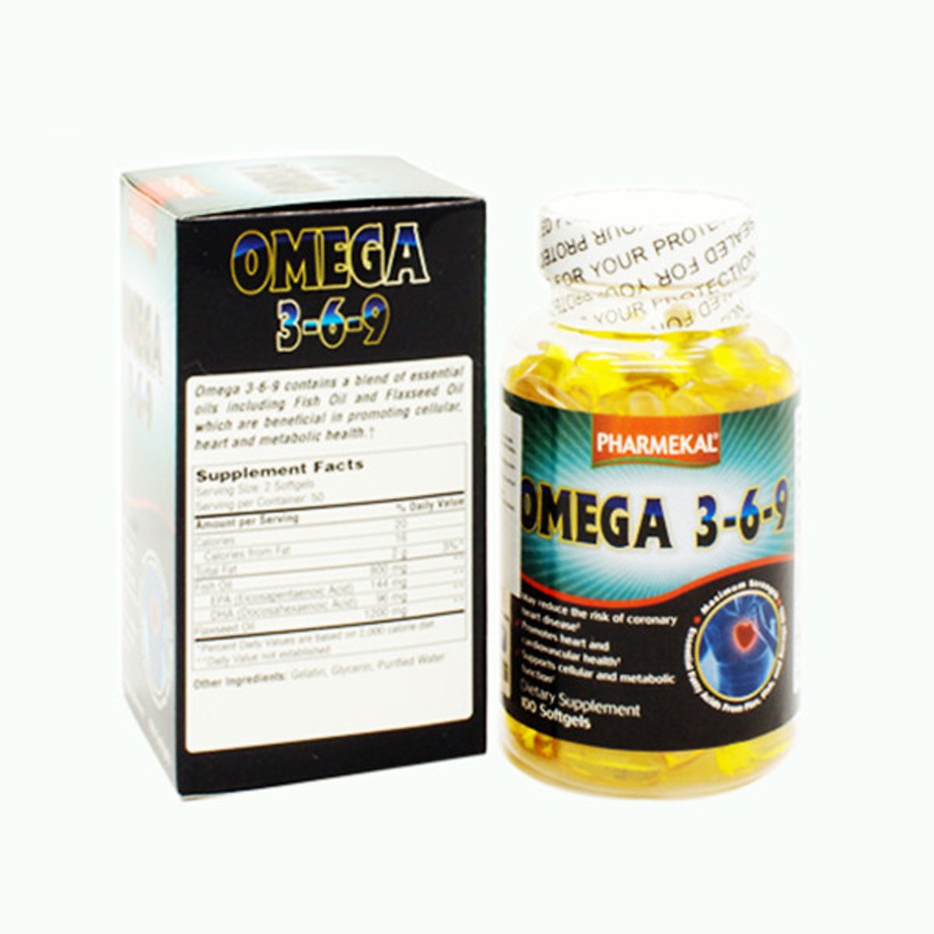 Pharmekal - Viên Dầu Cá Omega 369 - Hỗ trợ làm giảm cholesterol và triglycerid trong máu
