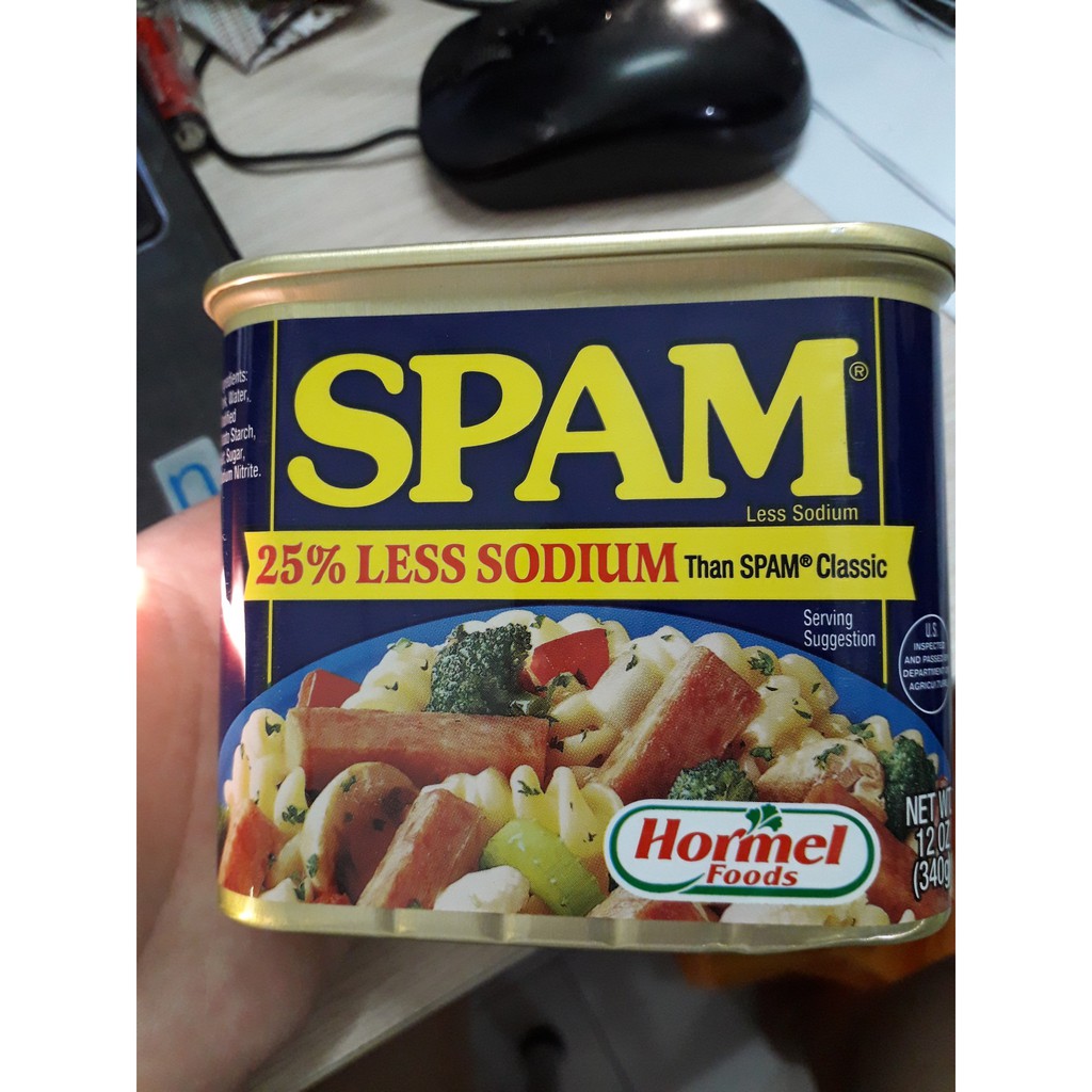 Thịt hộp Hormel Spam Less Sodium 340g - XUẤT XỨ: MỸ