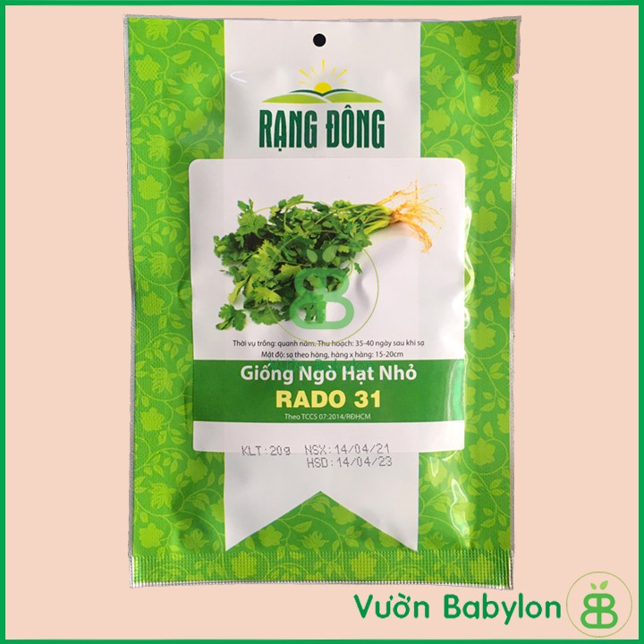 Hạt Giống Ngò Rí (Rau Mùi) Rạng Đông 20gr