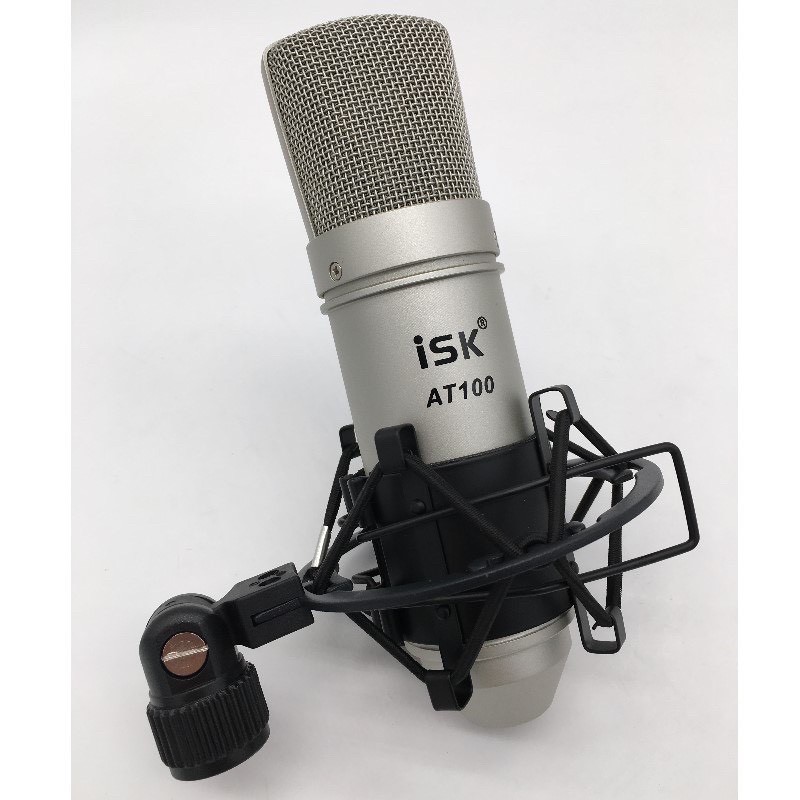 Bộ Mic Hát Livestream Sound Card K300 &amp; Mic ISK AT100 . Âm Thanh Cực Hay , Dễ Dàng Lắp Đặt . Bảo Hành 12 Tháng