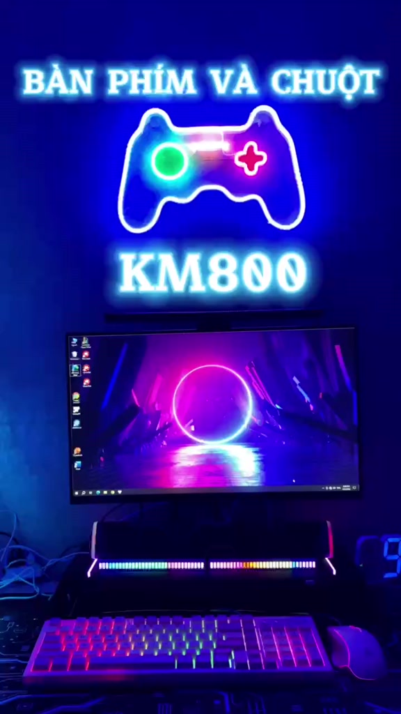 Bàn Phím Gaming Và Chuột Led Ziyou KM800 Màu Cực Đẹp Dùng Văn Phòng, Chơi Game Phím Bấm Êm | BigBuy360 - bigbuy360.vn