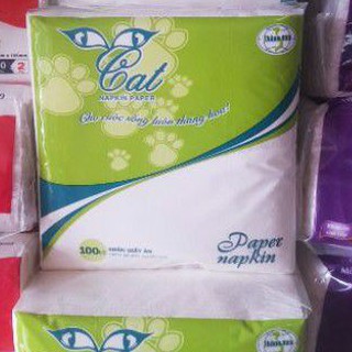 Khăn giấy ăn vuông Cat 100 tờ