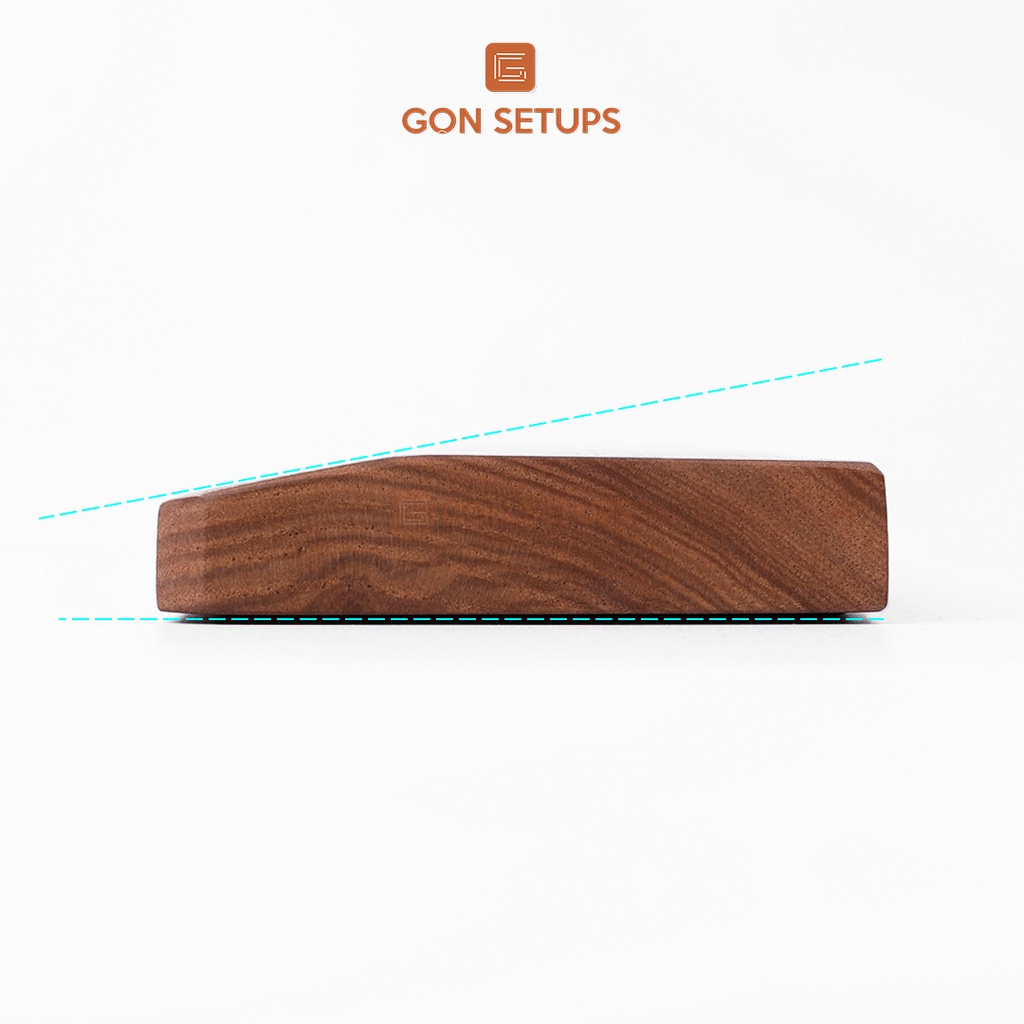 Kê tay bàn phím bằng gỗ cao cấp tự nhiên, giúp tạo cảm giác thoải mãi khi sử dụng GỌN SETUPS