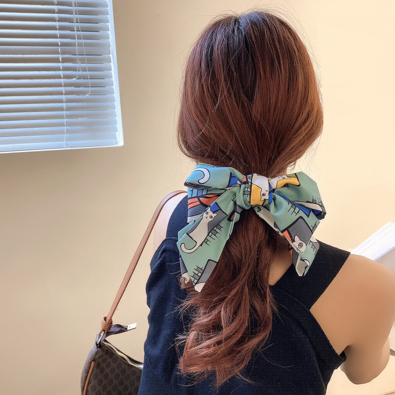 Dây lụa đa năng làm ruy băng buộc tóc khăn quàng cổ phong cách Hàn Quốc