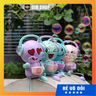 Máy Thổi Bong Bóng 🎁QUÀ TẶNG CHO BÉ🎁 Đồ Chơi Thông Minh Tự Động Thổi Bong Bóng Dùng Pin Phát Nhạc Dễ Thương