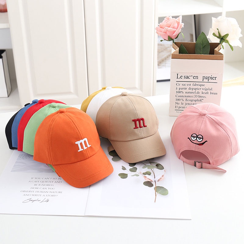 Mũ lưỡi trai thêu chữ dễ thương cho bé