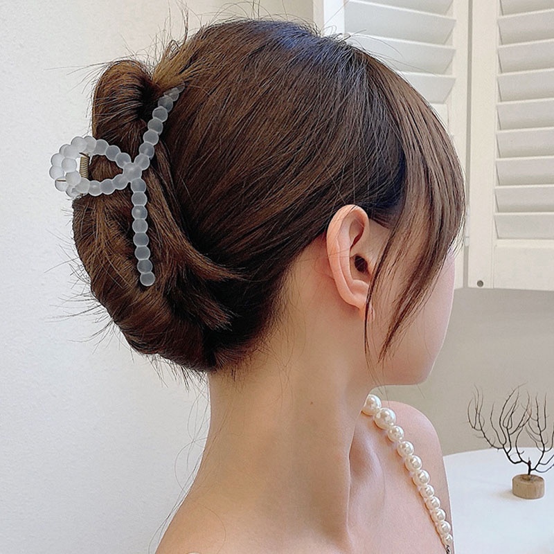 Kẹp Tóc Trong Suốt Cỡ Lớn Nhiều Màu Tùy Chọn Phong Cách Hàn Quốc