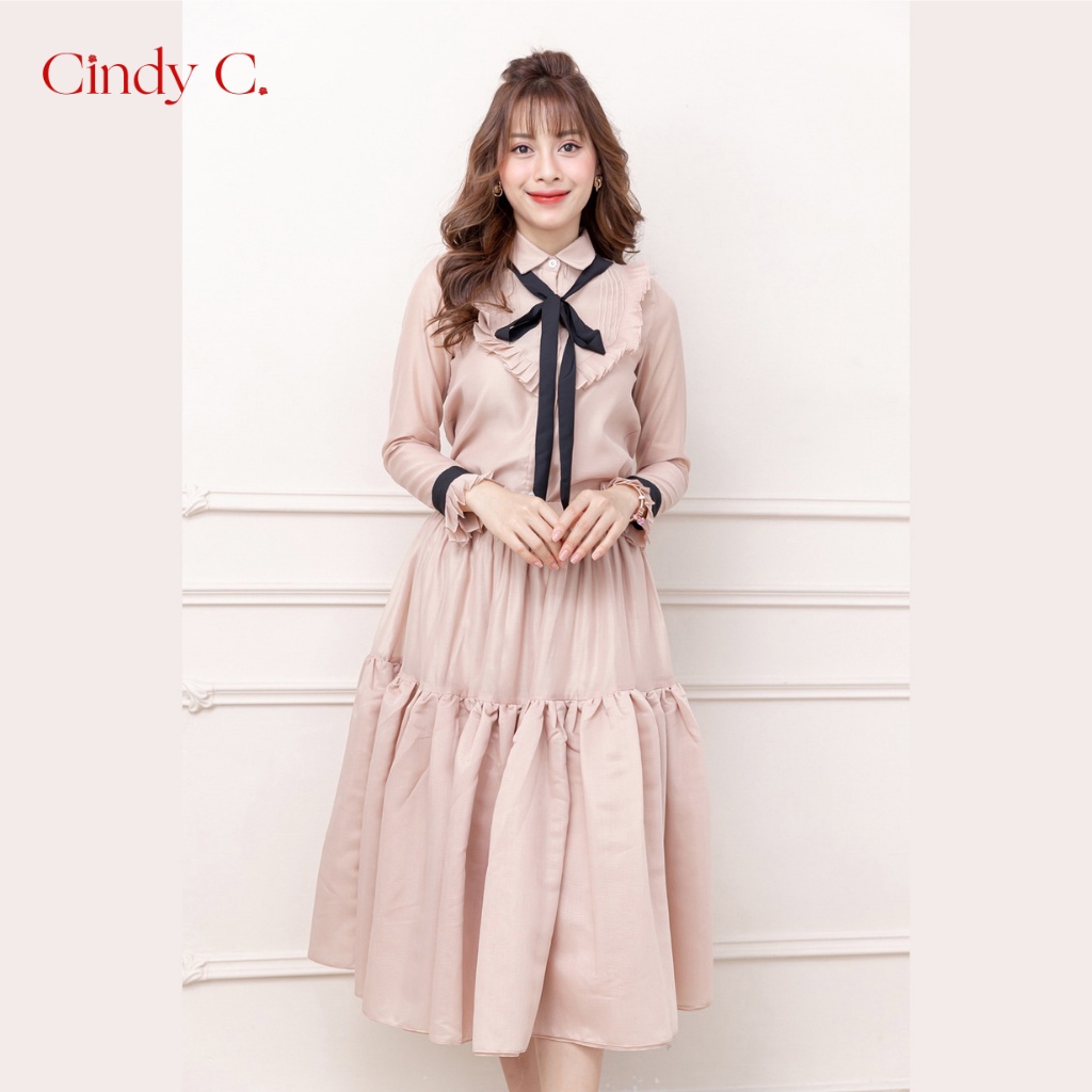 Áo dài tay Manfred CINDY C chất liệu Organza thiết kế nhẹ nhàng nữ tính 753