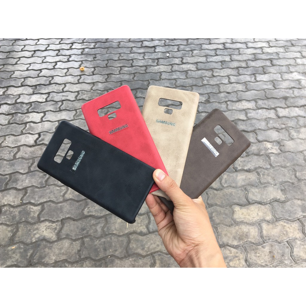Combo Ốp lưng Note 8/9 giả da logo Samsung + Tặng kèm ốp Auto Focus