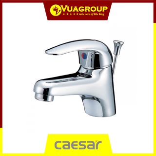 Bộ vòi lavabo nóng lạnh Caesar B260CU tặng kèm bộ xả, phù hợp lắp chậu 1 lỗ
