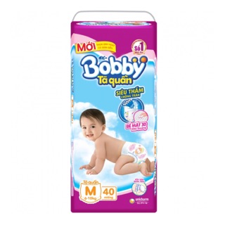 Tã quần bobby fresh m, 6-10kg, 40 miếng