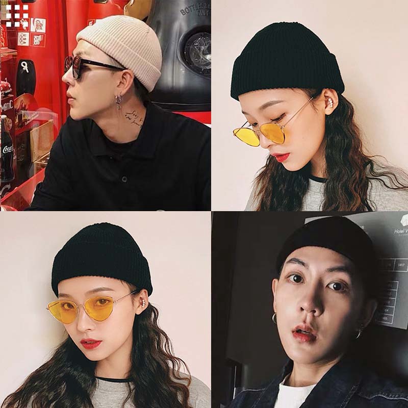 Mũ Len Beanie Màu Trơn Phong Cách Retro 10 Màu Lựa Chọn