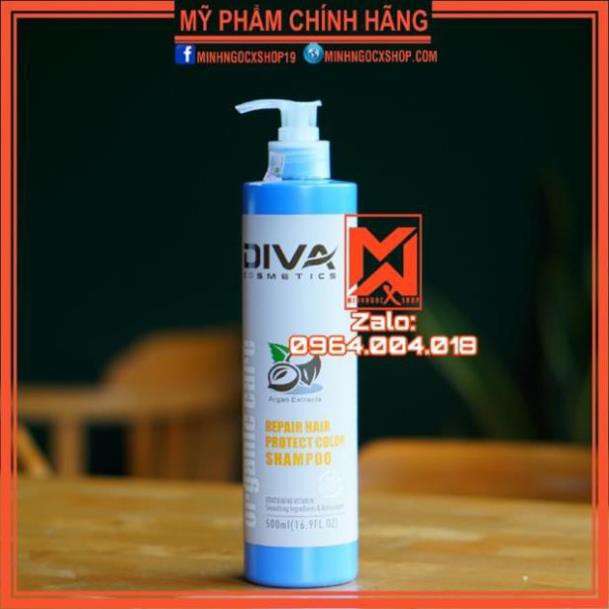 ✅[ Diva 500ML-Chính Hãng ] Bán Lẻ Dầu Gội Diva Xanh 500ML Phục Hồi Và Giữ Màu Nhuộm Mẫu Mới