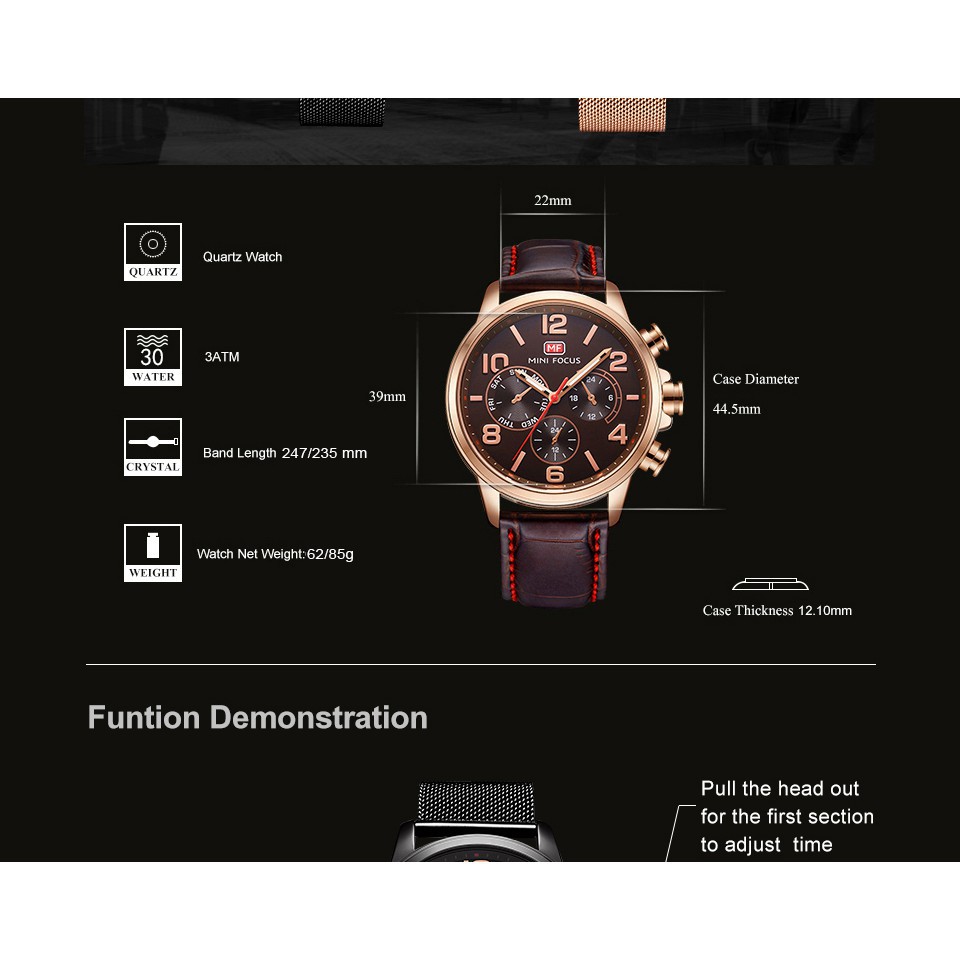 ĐỒNG HỒ NAM MINI FOCUS 0001 DÂY DA CAO CẤP, HIỆN ĐẠI, TRẺ TRUNG Bán lẻ giá sỉ