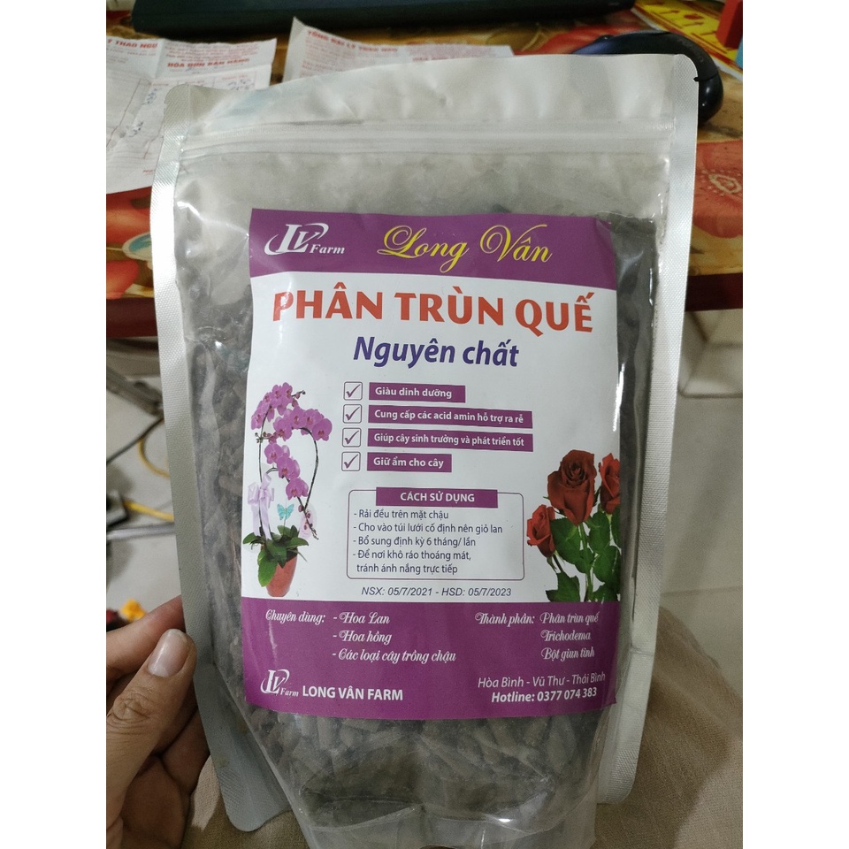 Phân trùn quế viên nén cao cấp Long Vân gói 1kg - T158