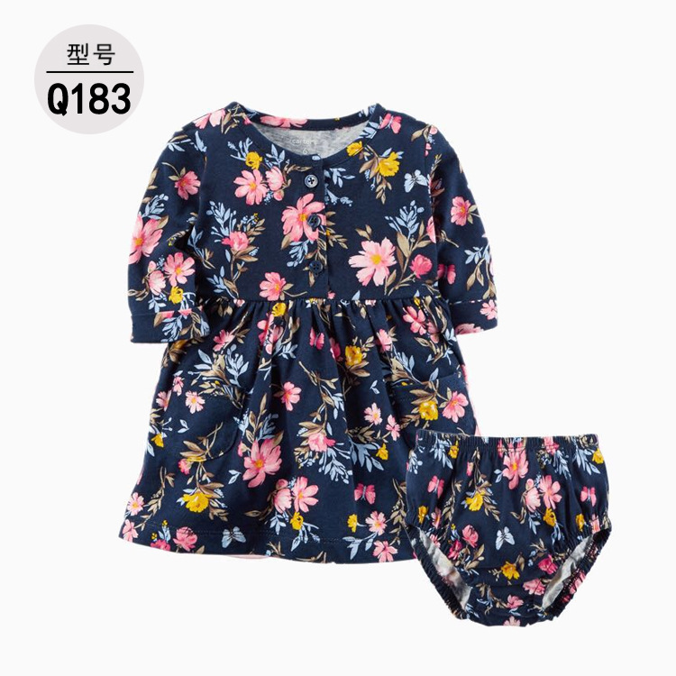 Bộ Đầm 2 Món 100% Cotton + Quần Dài Cho Bé