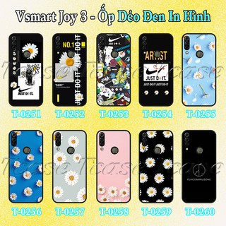 Ốp lưng Vsmart Joy 3 dẻo đen in hình Hoa Cúc Hot Trend